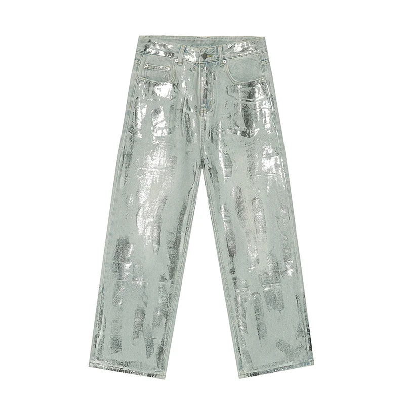 Metallic Muse Wide Leg Jeans