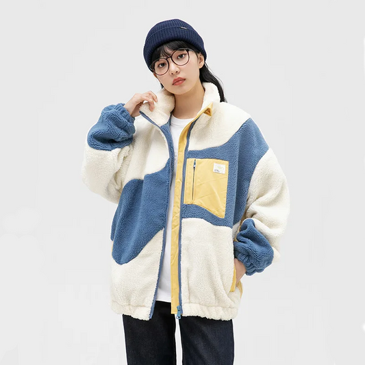 Color Block Fleece Jacket